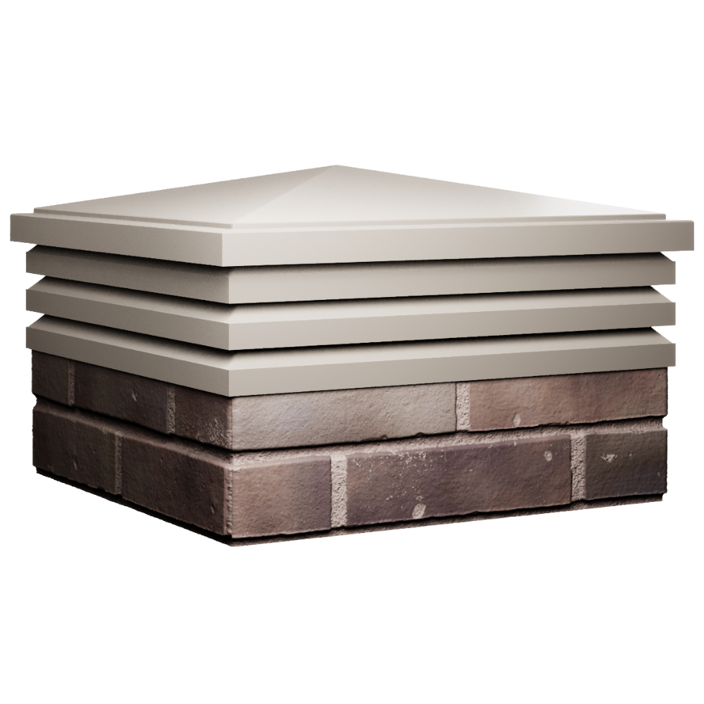 Колпак Zking Бона ХайТек Бежевый на столб 2х2 кирпича (513х513мм) в Уфе фото