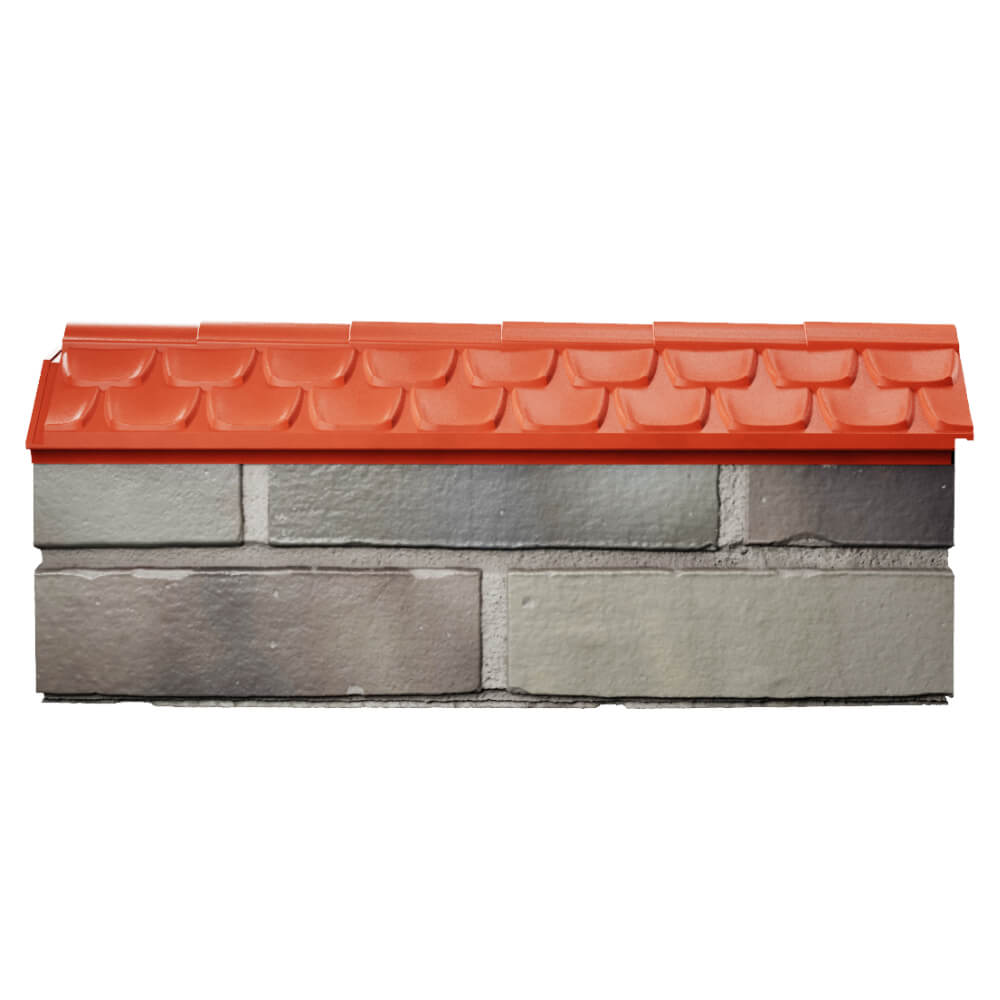 Парапет Zking Эльбрус Красный с посадкой на 0.5 кирпича (130мм) в Уфе фото