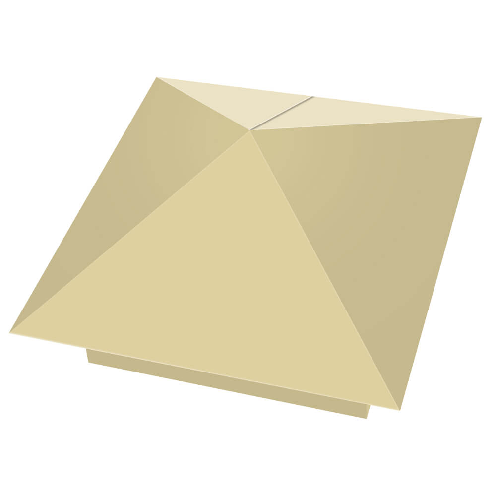 Колпак металлический 400х400мм RAL1014 Бежевый заборный Уфа фото