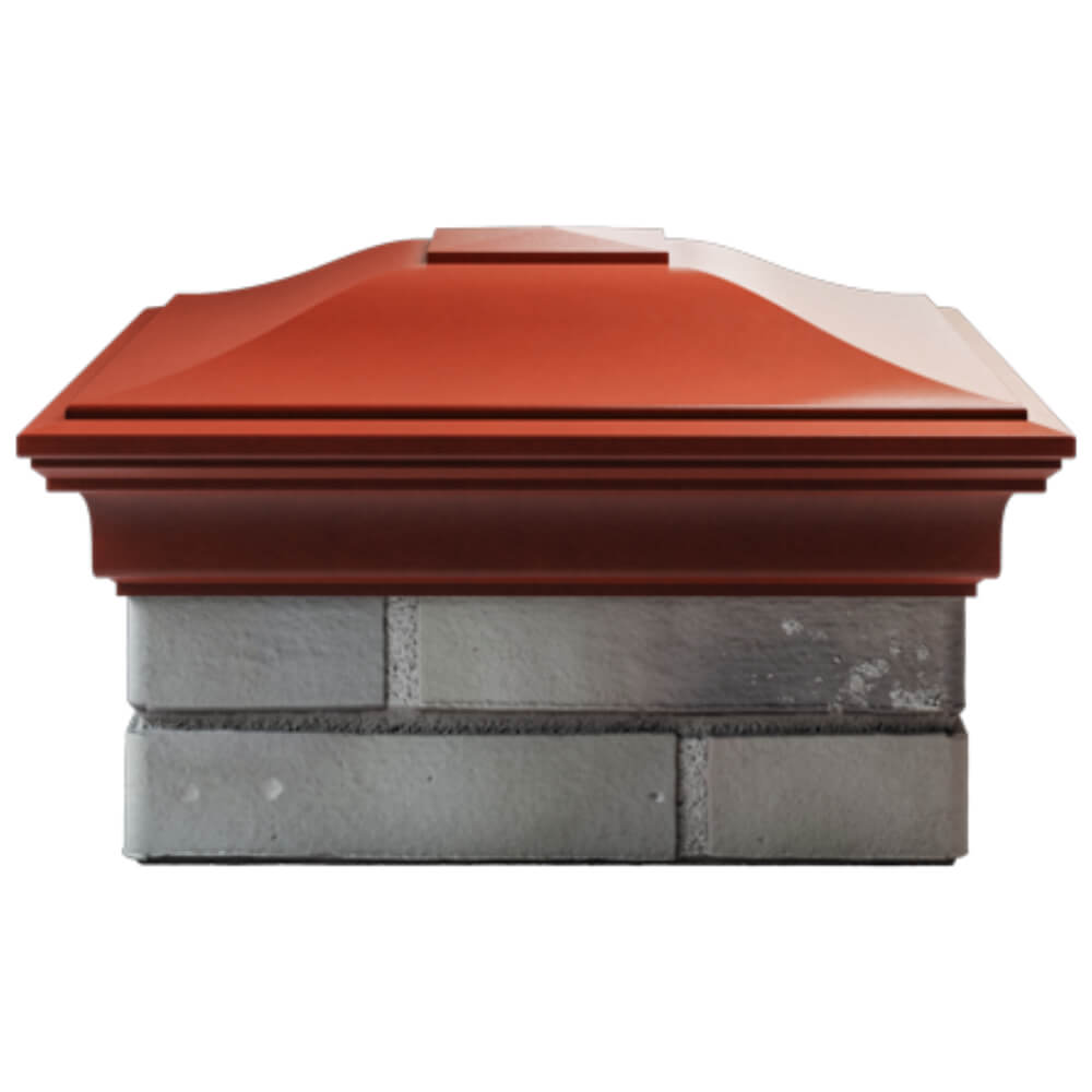 Колпак Zking Монблан Красный на столб 1.5х1.5 кирпича (385х385мм) Уфа фото