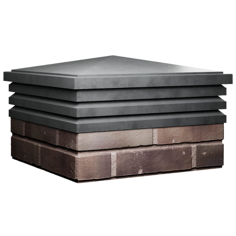 Колпак Zking Бона ХайТек Серый на столб 2х2 кирпича (513х513мм) в Уфе фото