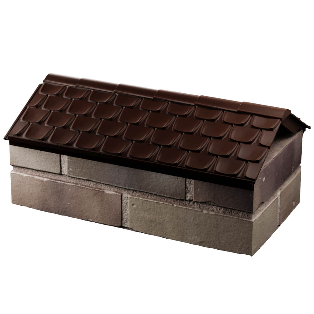 Парапет Zking Эльбрус Коричневый с посадкой на 1 кирпич (255мм) в Уфе фото