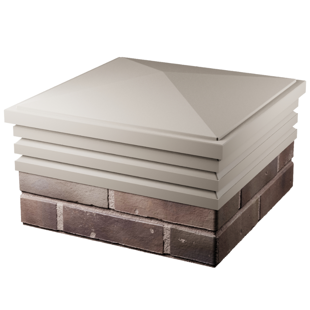 Колпак Zking Бона ХайТек Бежевый на столб 2х2 кирпича (513х513мм) в Уфе фото