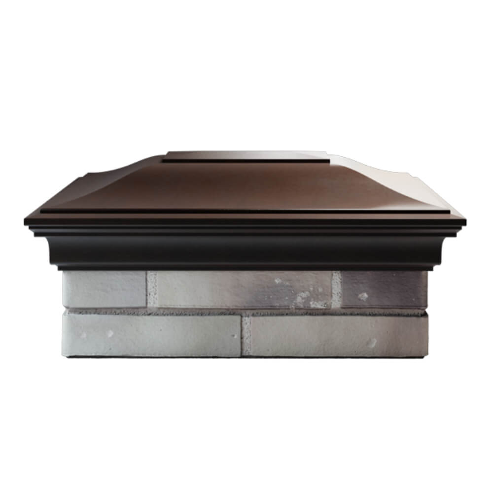 Колпак Zking Монблан Коричневый на столб 2х1.5 кирпича (515х385мм) в Уфе фото