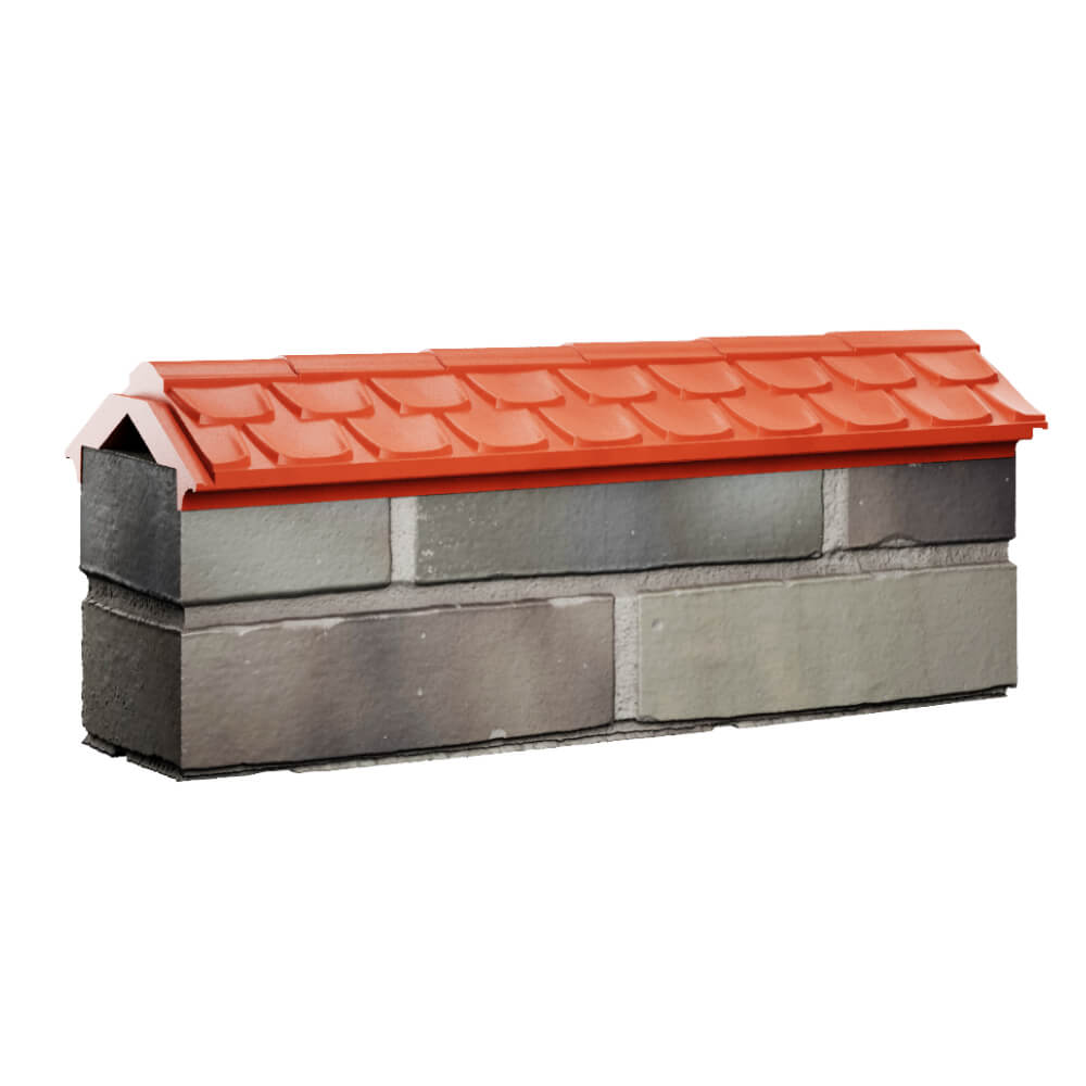 Парапет Zking Эльбрус Красный с посадкой на 0.5 кирпича (130мм) Уфа фото