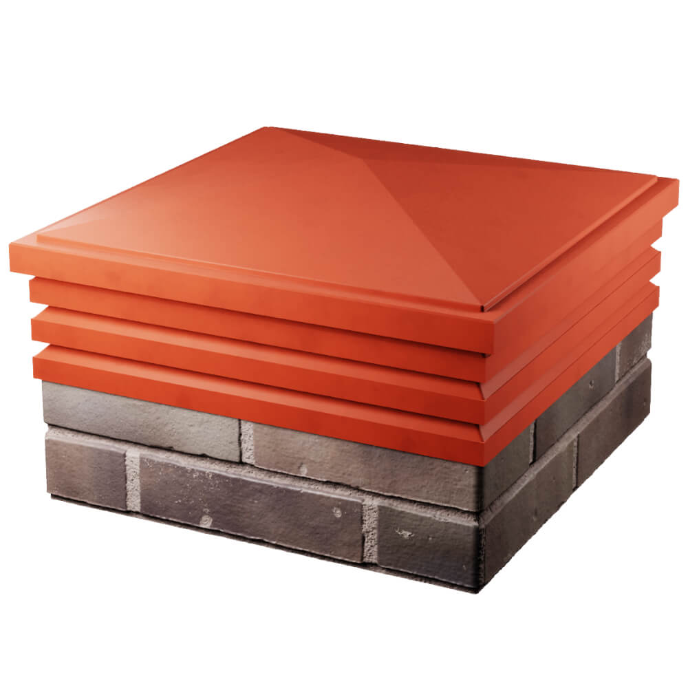 Колпак Zking Бона ХайТек Красный на столб 2х2 кирпича (513х513мм) в Уфе фото