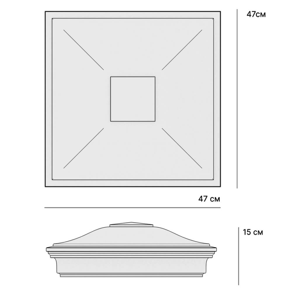 Колпак Zking Монблан Коричневый на столб 1.5х1.5 кирпича (385х385мм) в Уфе фото