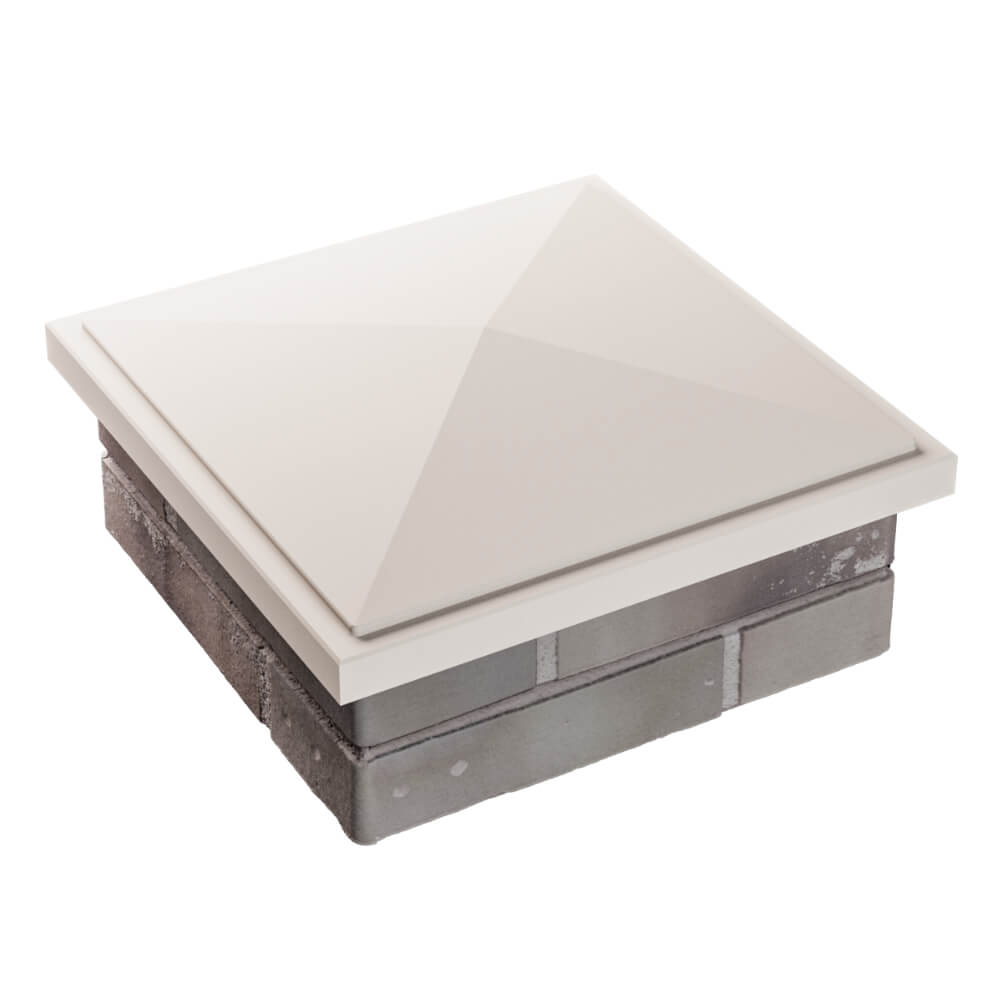 Колпак Zking БонаМоно Бежевый на столб 1.5х1.5 кирпича (385х385, 400х400мм) в Уфе фото