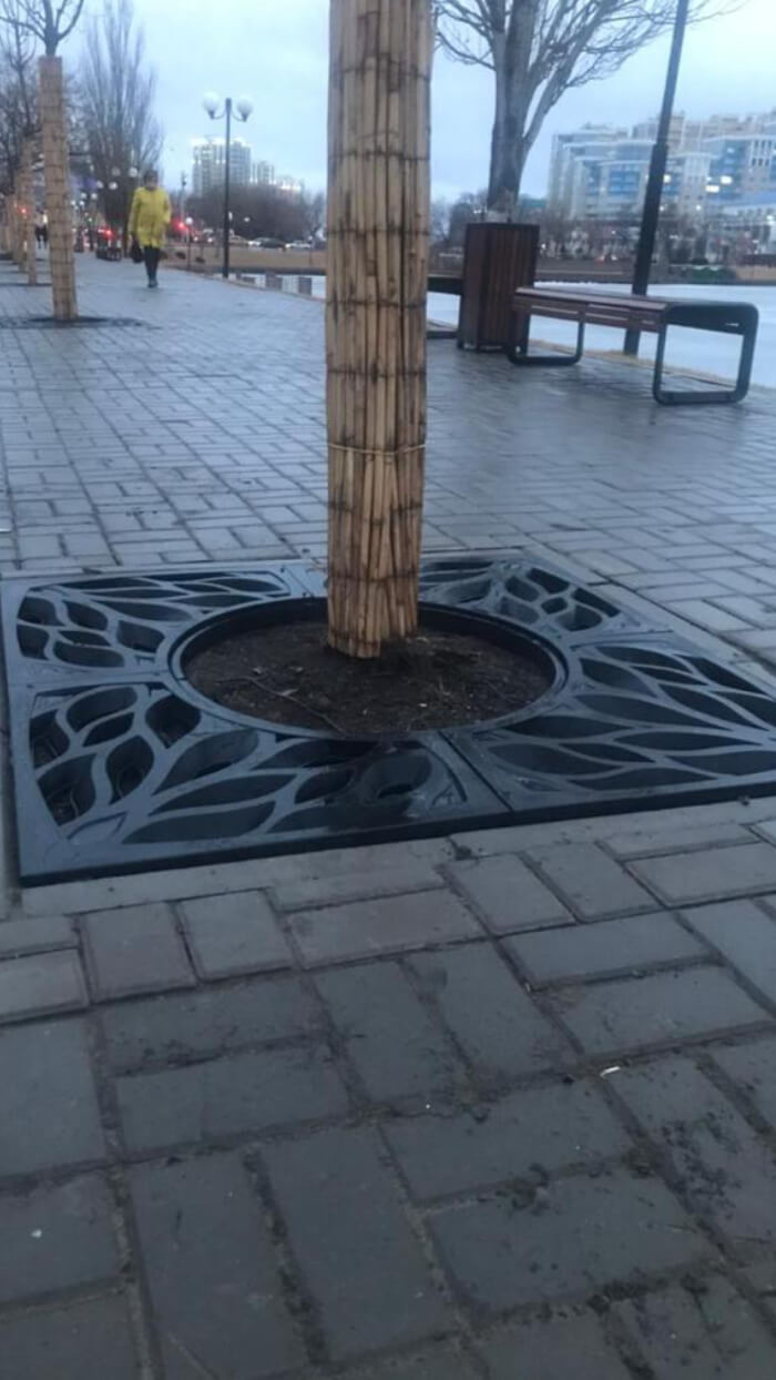 Приствольная решетка для дерева ZKING CRUST 1.2х1.2м Черная в Уфе фото