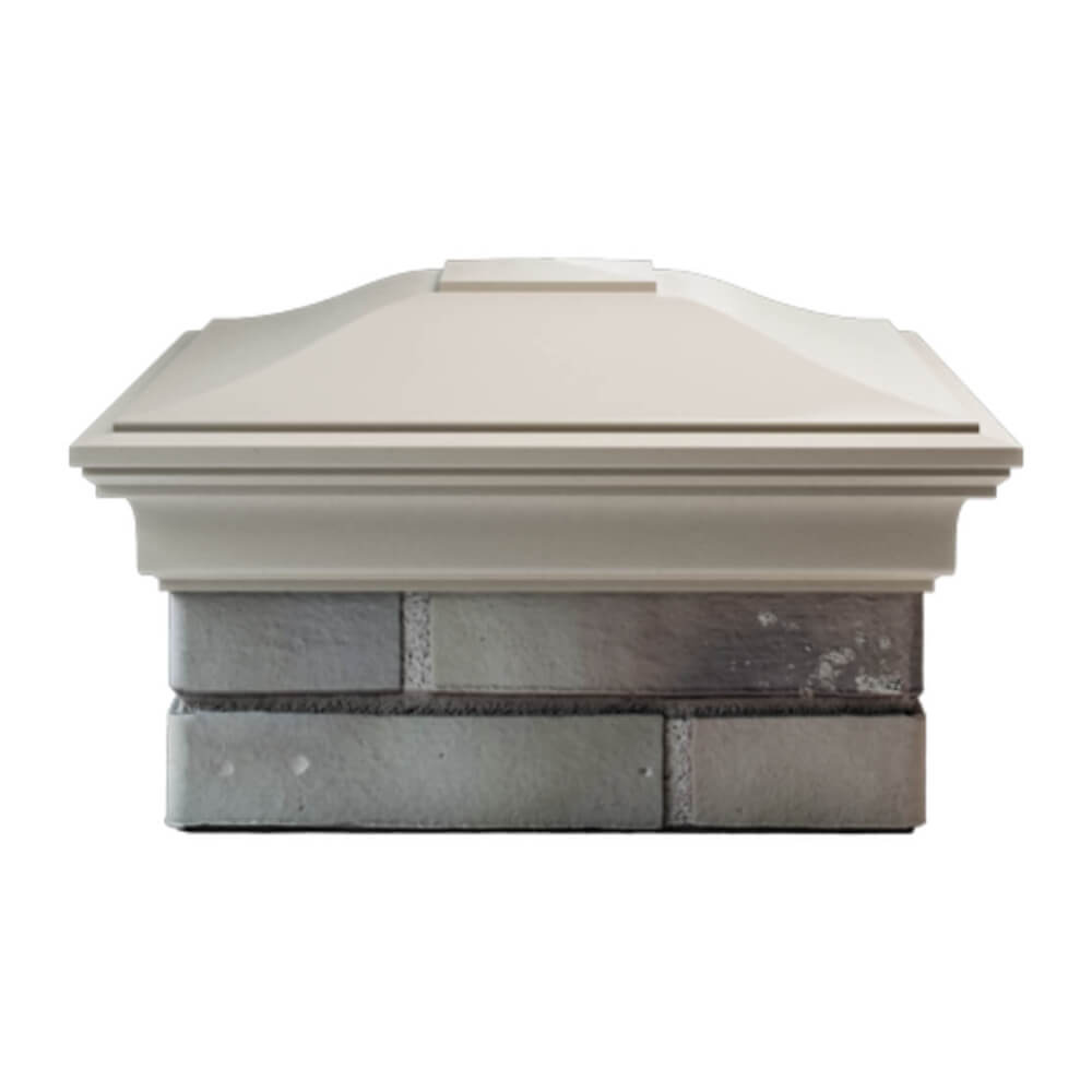 Колпак Zking Монблан Бежевый на столб 1.5х1.5 еврокирпича 0.7НФ (355х355мм) Уфа фото