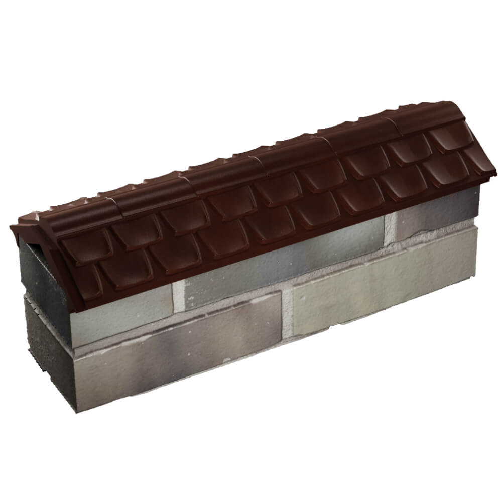 Парапет Zking Эльбрус Коричневый с посадкой на 0.5 кирпича (130мм) в Уфе фото