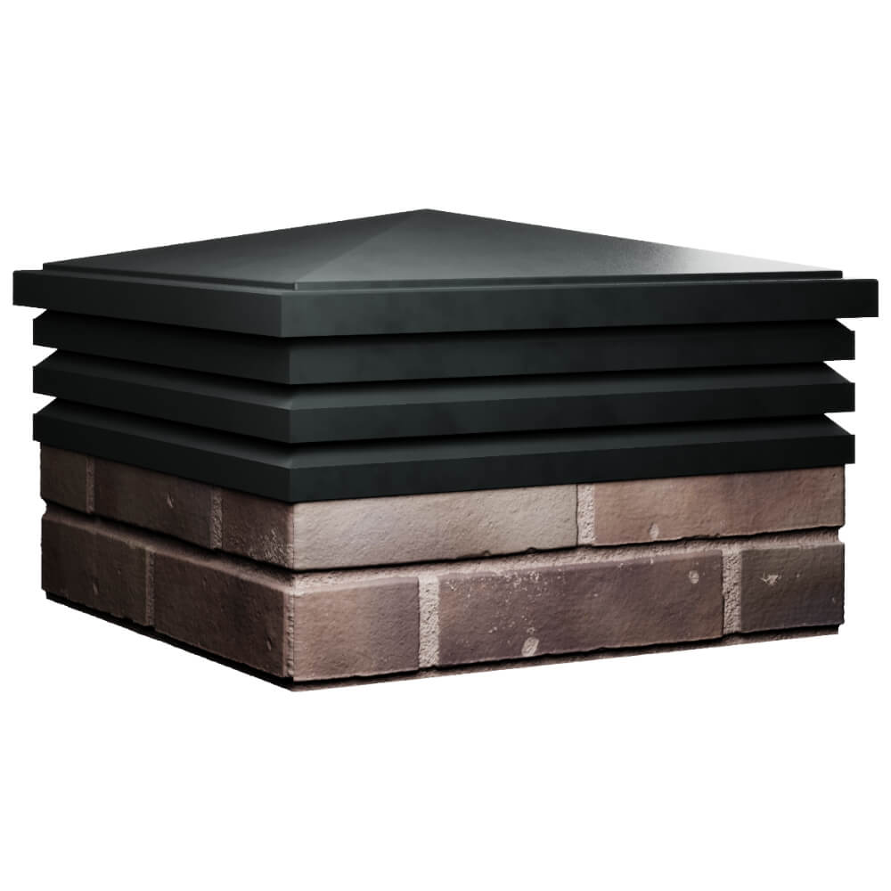 Колпак Zking Бона ХайТек Черный на столб 2х2 кирпича (513х513мм) в Уфе фото