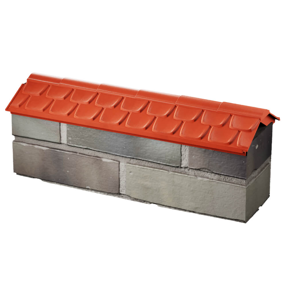 Парапет Zking Эльбрус Красный с посадкой на 0.5 кирпича (130мм) в Уфе фото