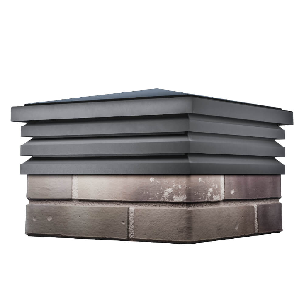 Колпак Zking Бона ХайТек Серый на столб 1.5х1.5 кирпича (385х385мм) в Уфе фото