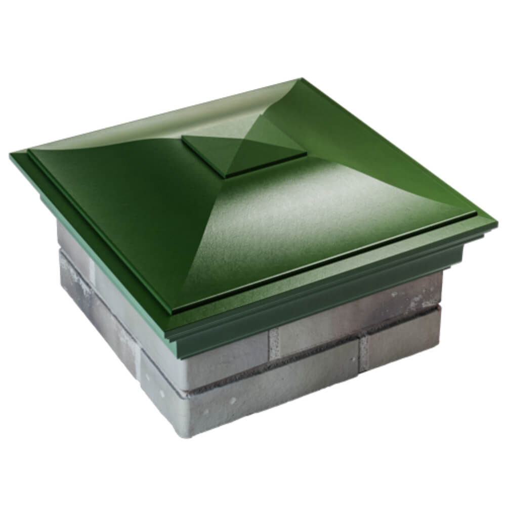 Колпак Zking Монблан Зеленый на столб 1.5х1.5 кирпича (385х385мм) в Уфе фото