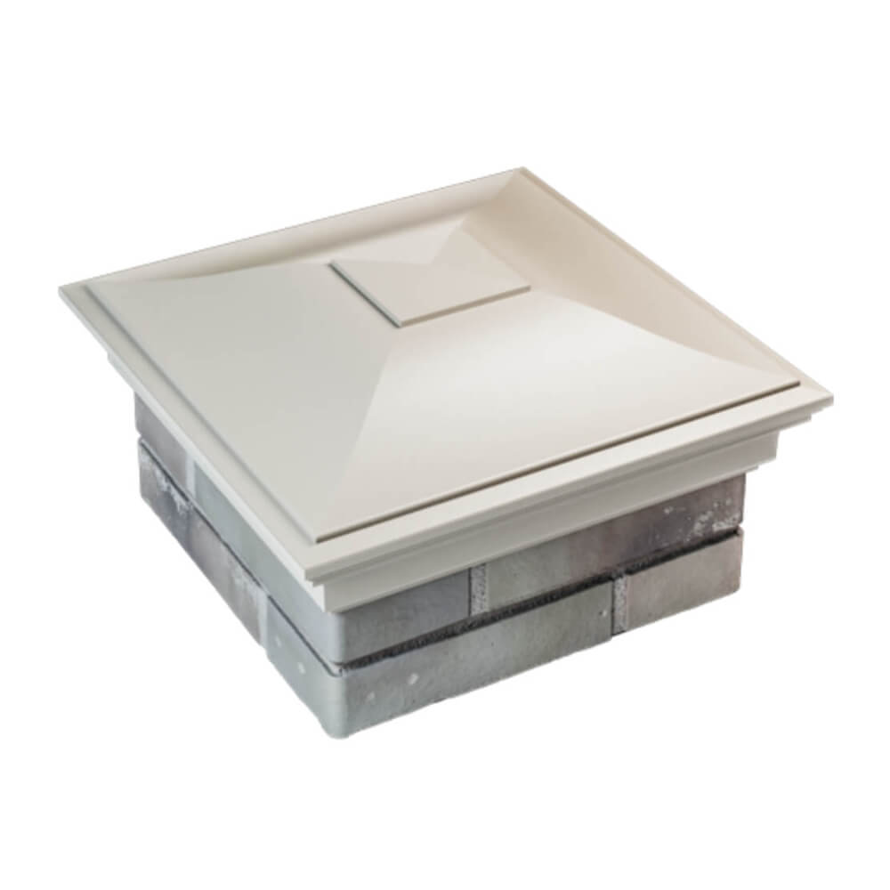 Колпак Zking Монблан Бежевый на столб 1.5х1.5 еврокирпича 0.7НФ (355х355мм) в Уфе фото