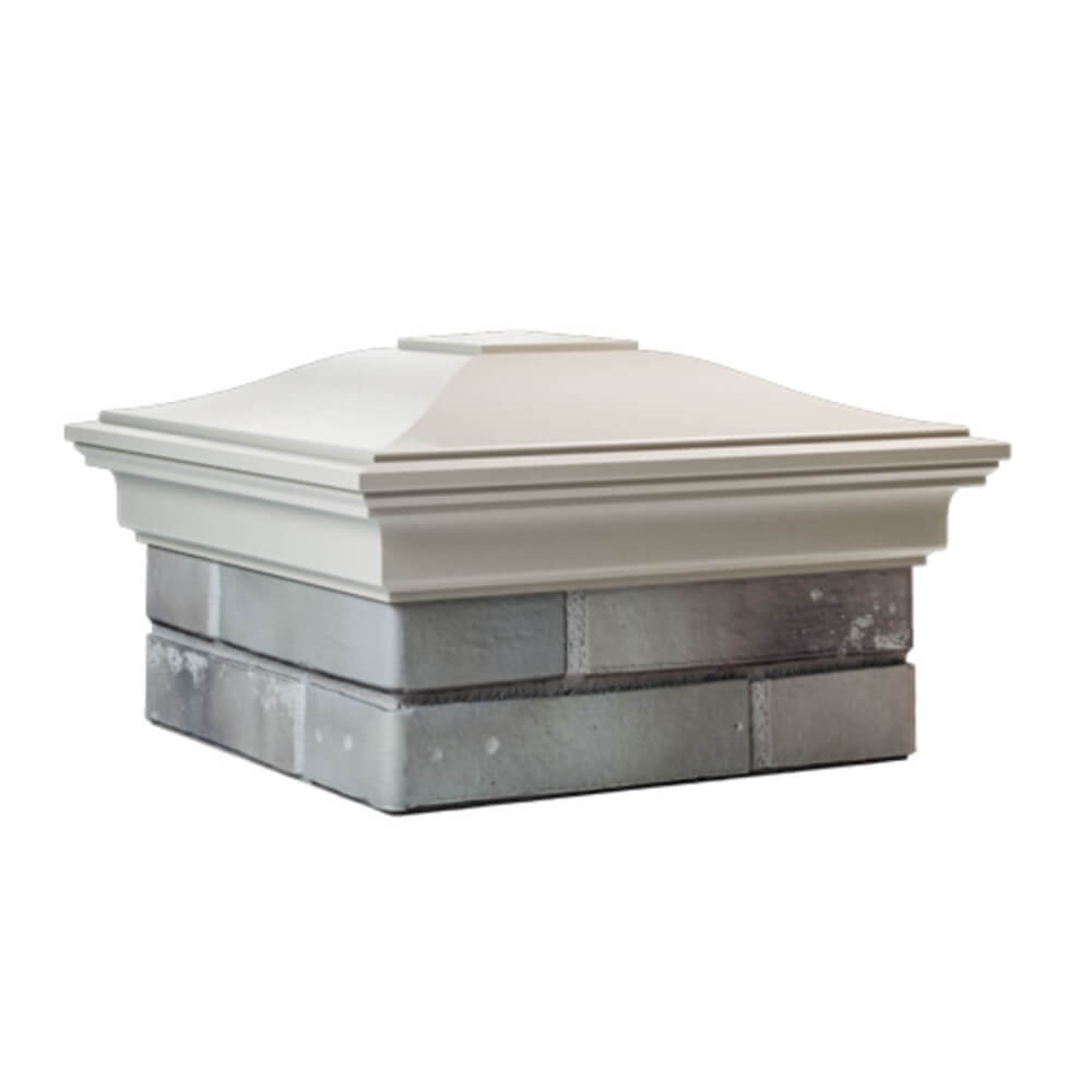 Колпак Zking Монблан Бежевый на столб 1.5х1.5 еврокирпича 0.7НФ (355х355мм) в Уфе фото