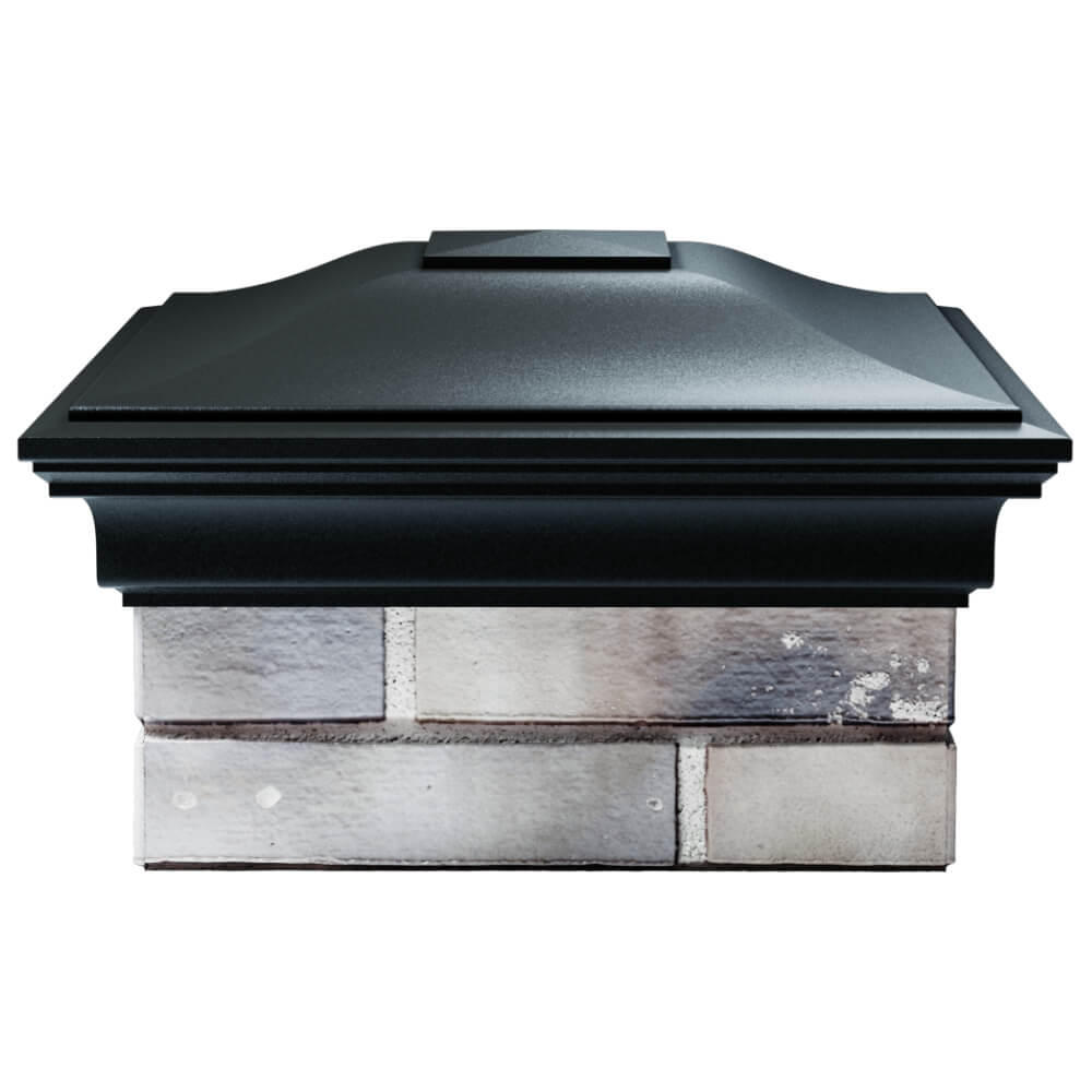 Колпак Zking Монблан Черный на столб 1.5х1.5 кирпича (385х385мм) Уфа фото