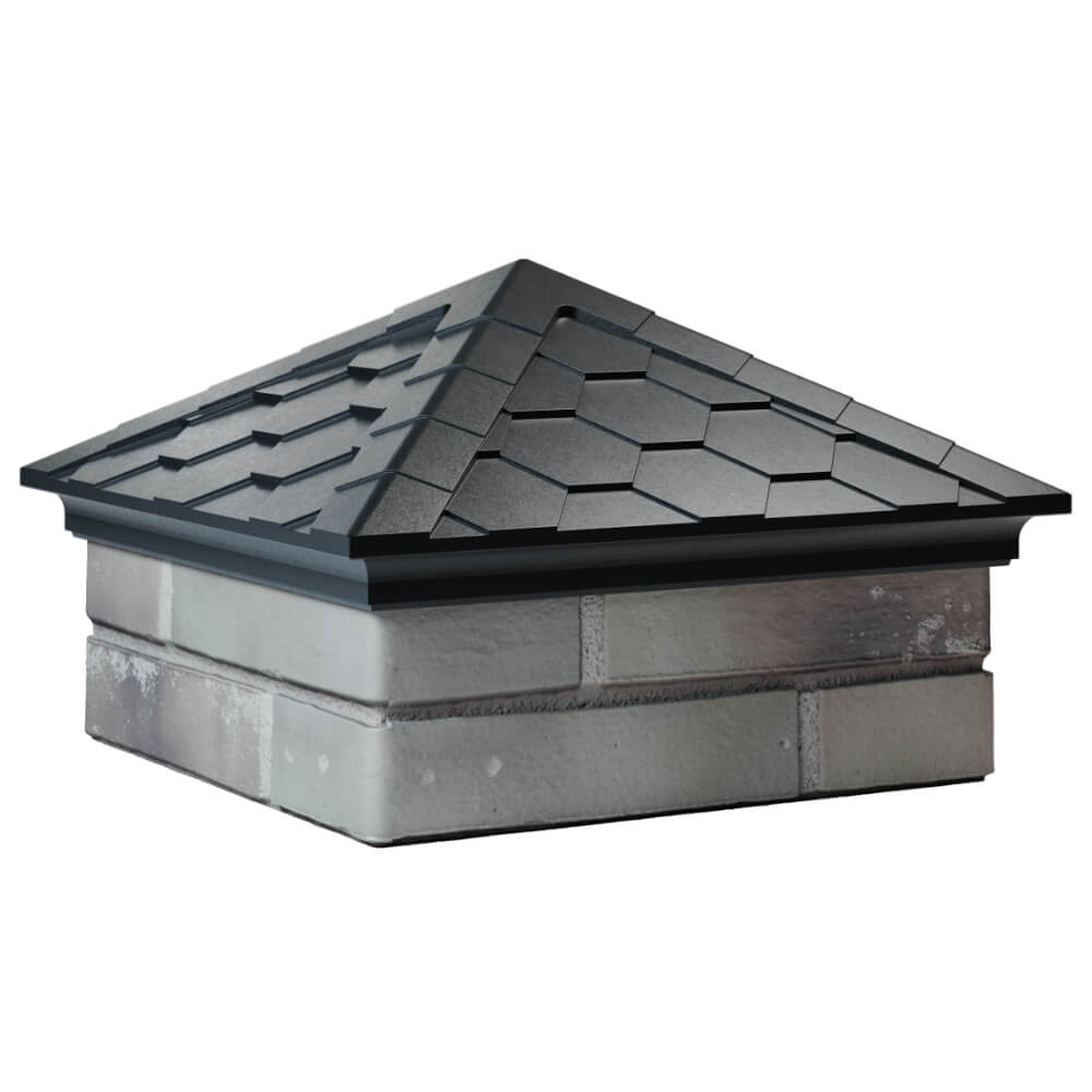 Колпак Zking Эверест Черный на столб 1.5х1.5 кирпича (390х390мм) в Уфе фото