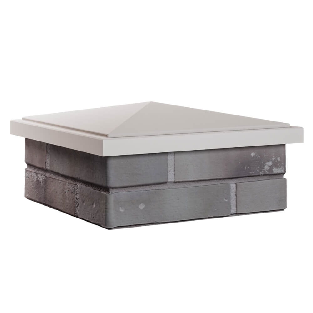 Колпак Zking БонаМоно Бежевый на столб 1.5х1.5 кирпича (385х385, 400х400мм) в Уфе фото