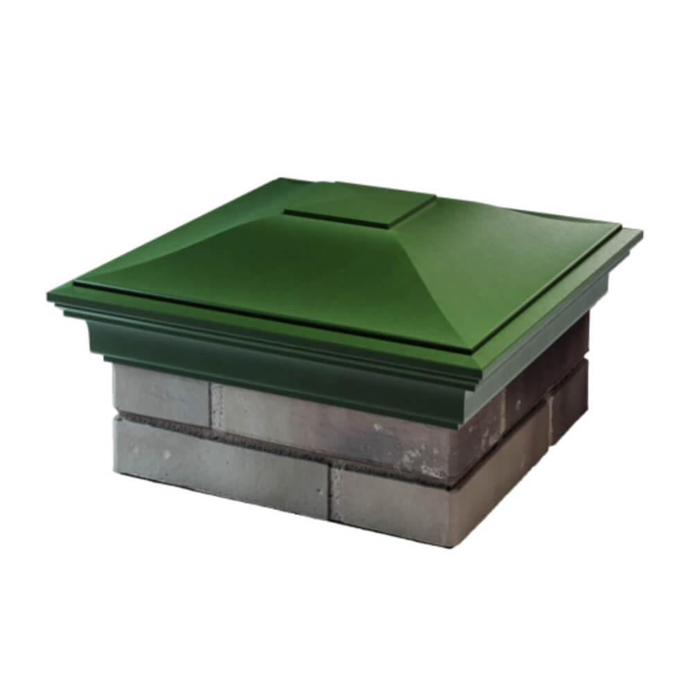 Колпак Zking Монблан Зеленый на столб 1.5х1.5 еврокирпича 0.7НФ (355х355мм) в Уфе фото