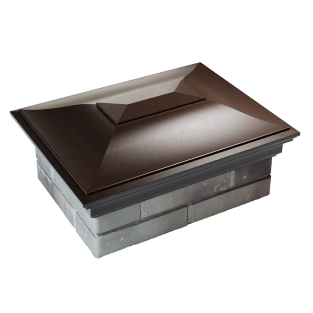 Колпак Zking Монблан Коричневый на столб 2х1.5 кирпича (515х385мм) Уфа фото