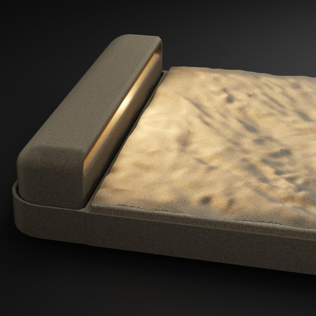 LED Светильник для шаговой плиты STONE Светлая Галька 330х75х98мм Уфа фото