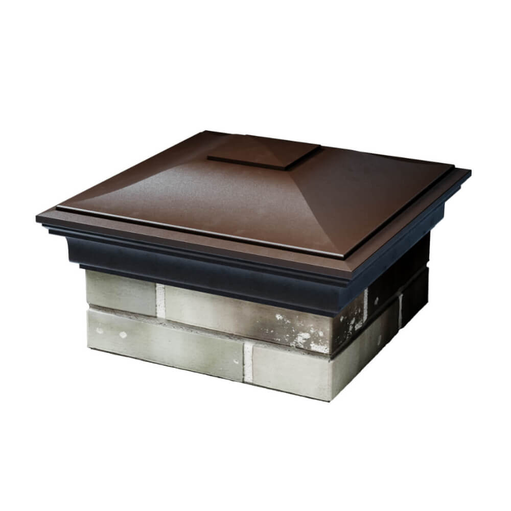 Колпак Zking Монблан Коричневый на столб 1.5х1.5 еврокирпича 0.7НФ (355х355мм) в Уфе фото