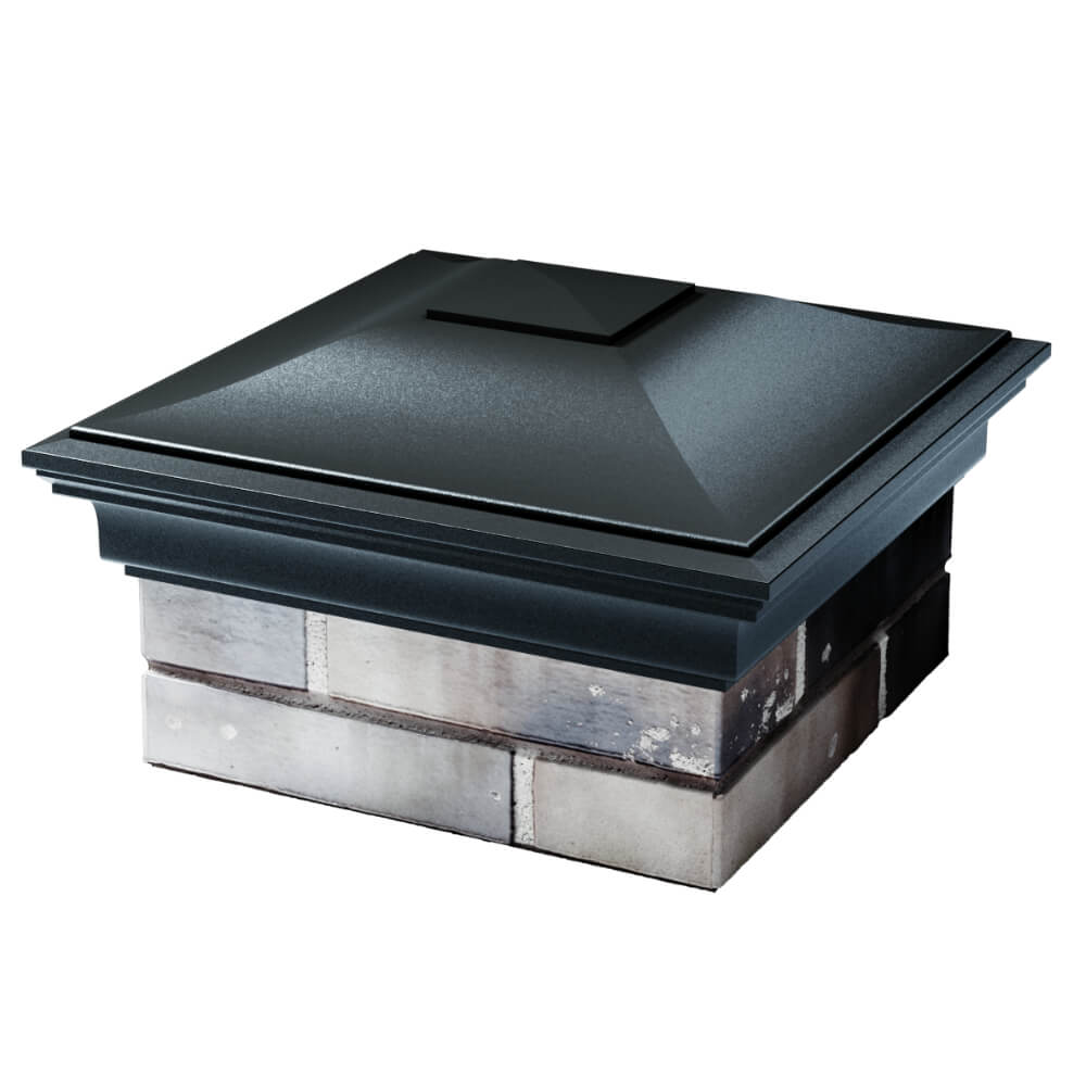 Колпак Zking Монблан Черный на столб 1.5х1.5 кирпича (385х385мм) в Уфе фото