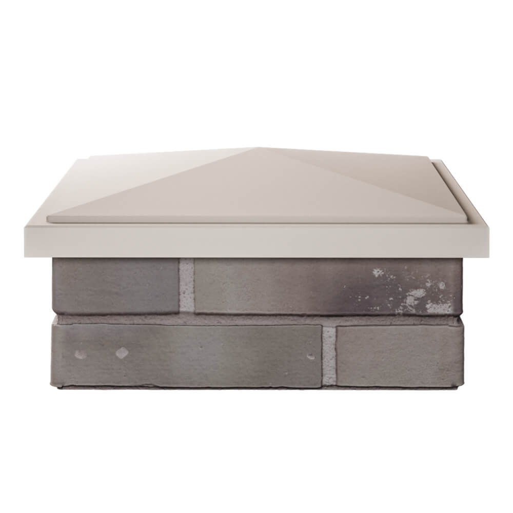 Колпак Zking БонаМоно Бежевый на столб 1.5х1.5 кирпича (385х385, 400х400мм) Уфа фото