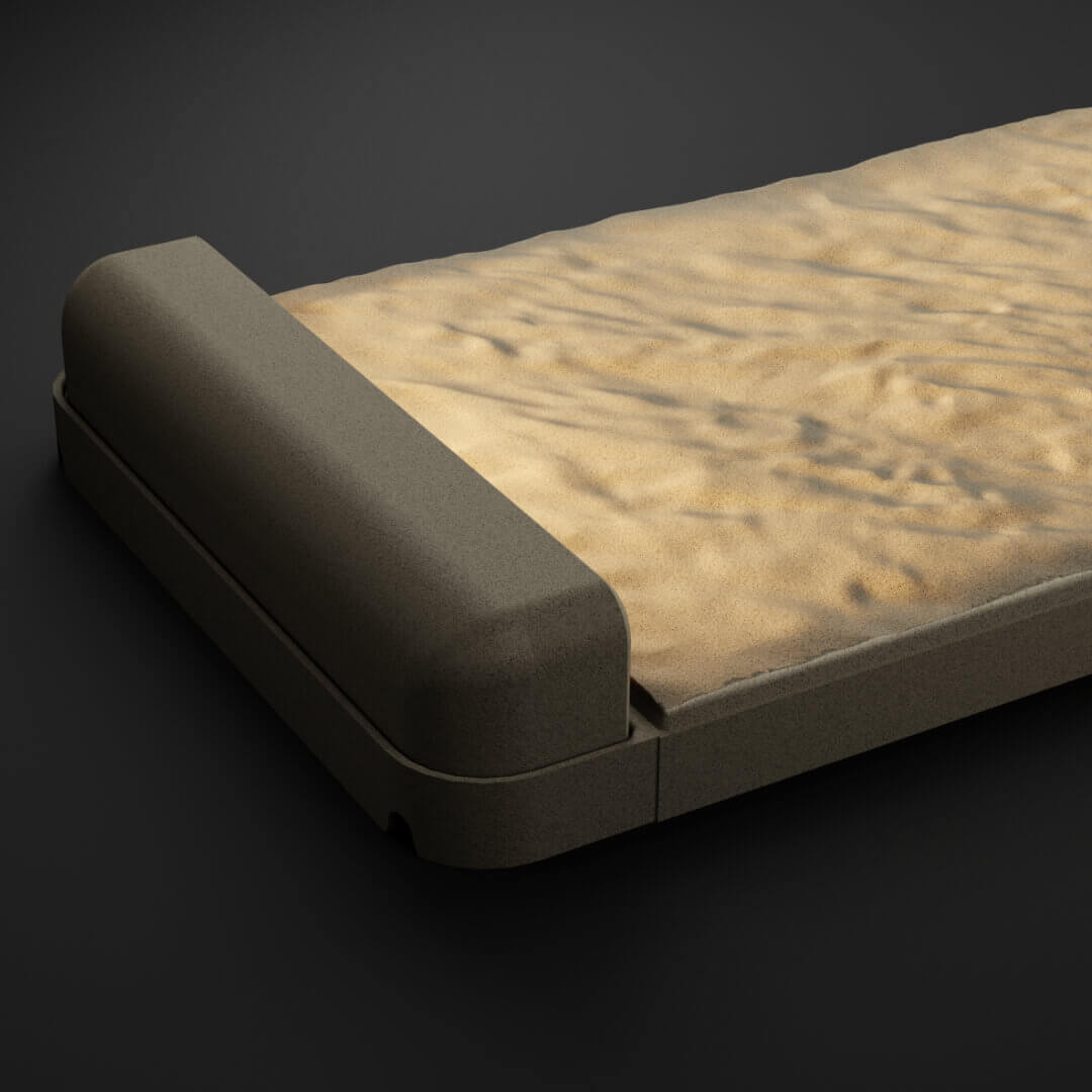 LED Светильник для шаговой плиты STONE Светлая Галька 330х75х98мм в Уфе фото