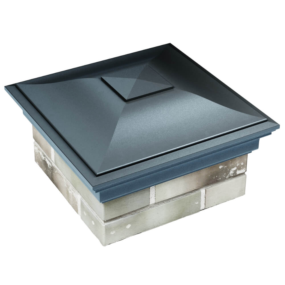 Колпак Zking Монблан Серый на столб 1.5х1.5 кирпича (385х385мм) в Уфе фото