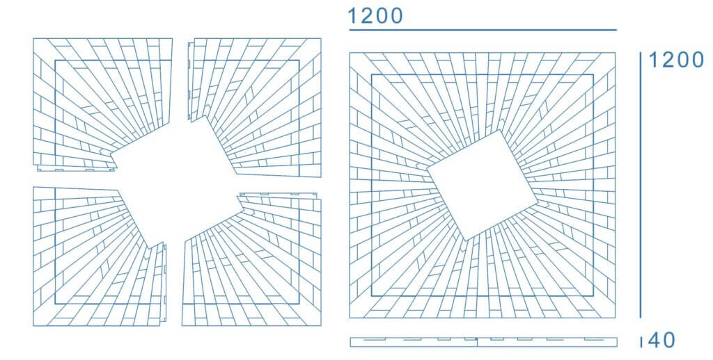 Приствольная решетка для дерева ZKING ATMOSPHERE 1.2х1.2м Серая в Уфе фото