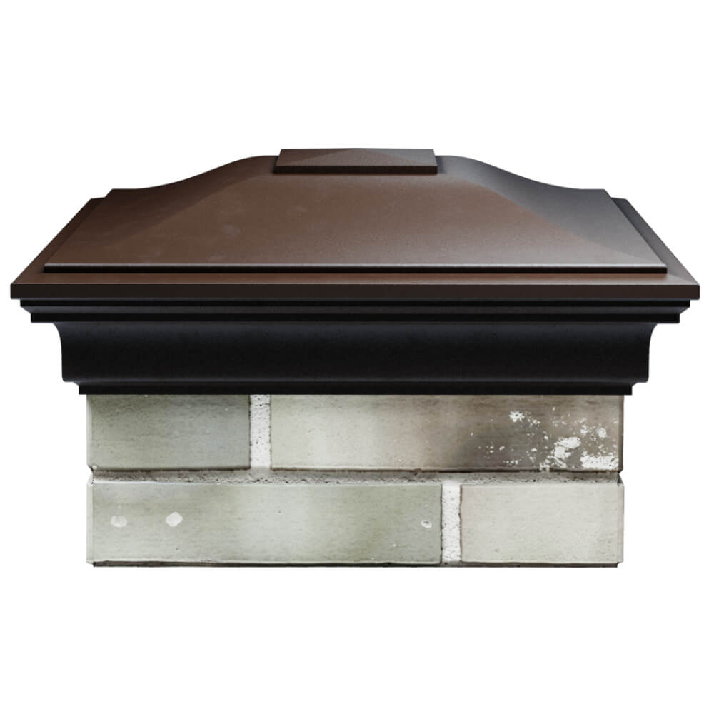 Колпак Zking Монблан Коричневый на столб 1.5х1.5 кирпича (385х385мм) Уфа фото