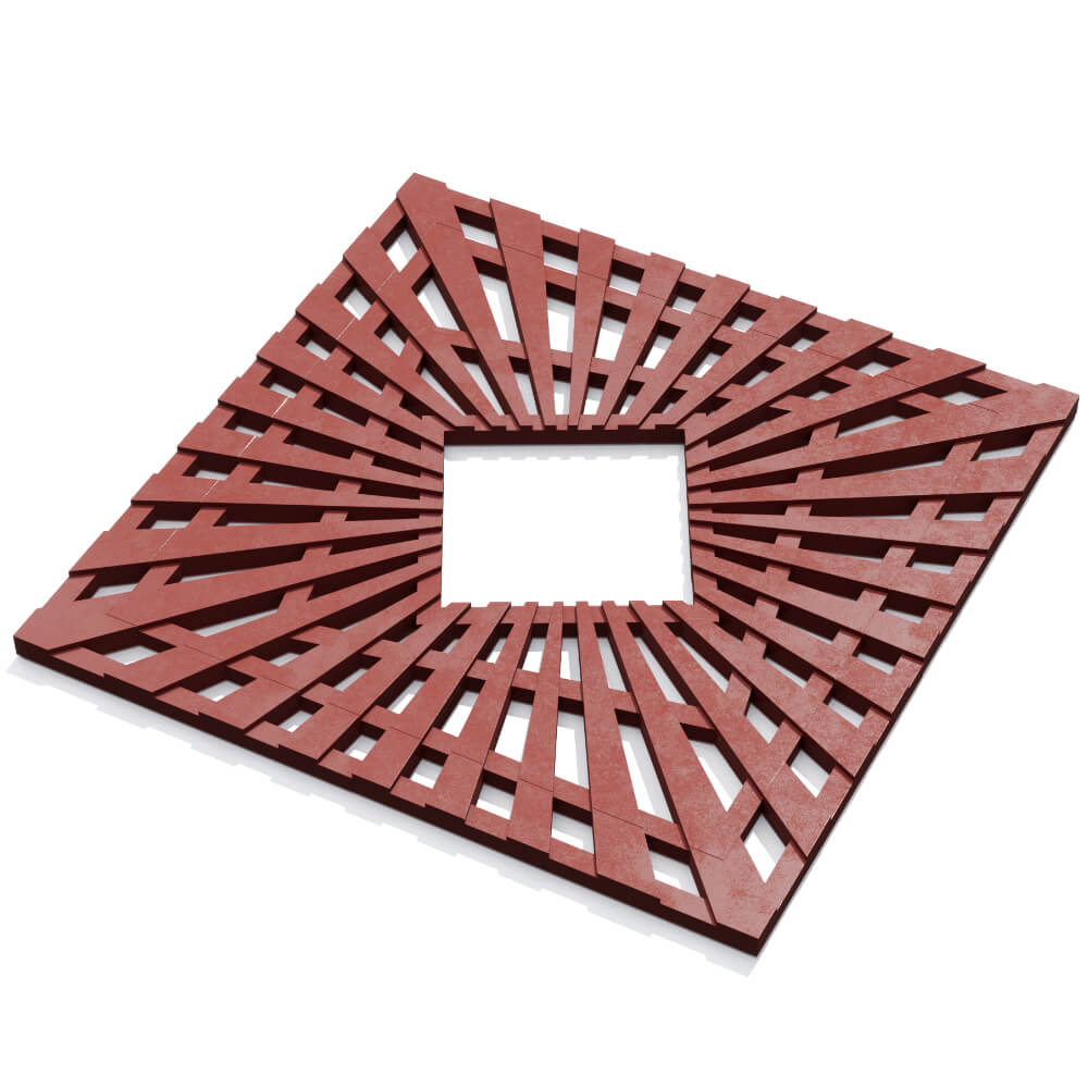 Приствольная решетка для дерева ZKING ATMOSPHERE 1.2х1.2м Красная в Уфе фото