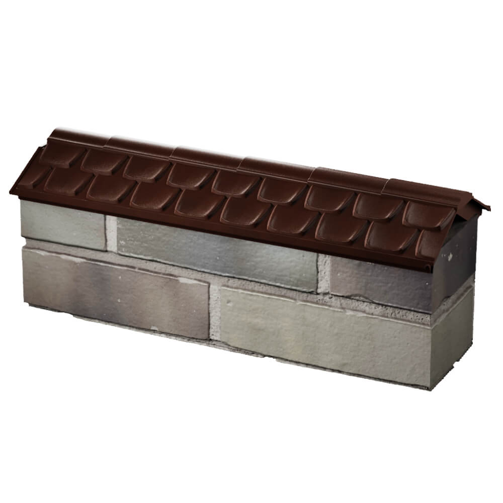 Парапет Zking Эльбрус Коричневый с посадкой на 0.5 кирпича (130мм) в Уфе фото