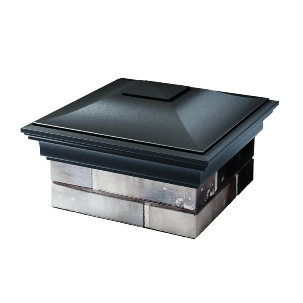 Колпак Zking Монблан Черный на столб 1.5х1.5 еврокирпича 0.7НФ (355х355мм) в Уфе фото