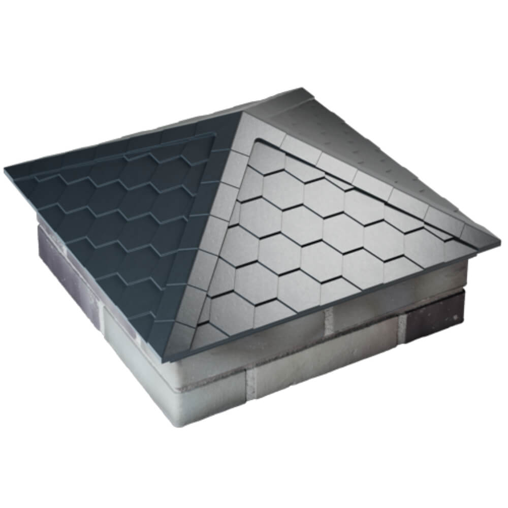 Колпак Zking Эверест Серый на столб 2х2 кирпича (535х535мм) Уфа фото