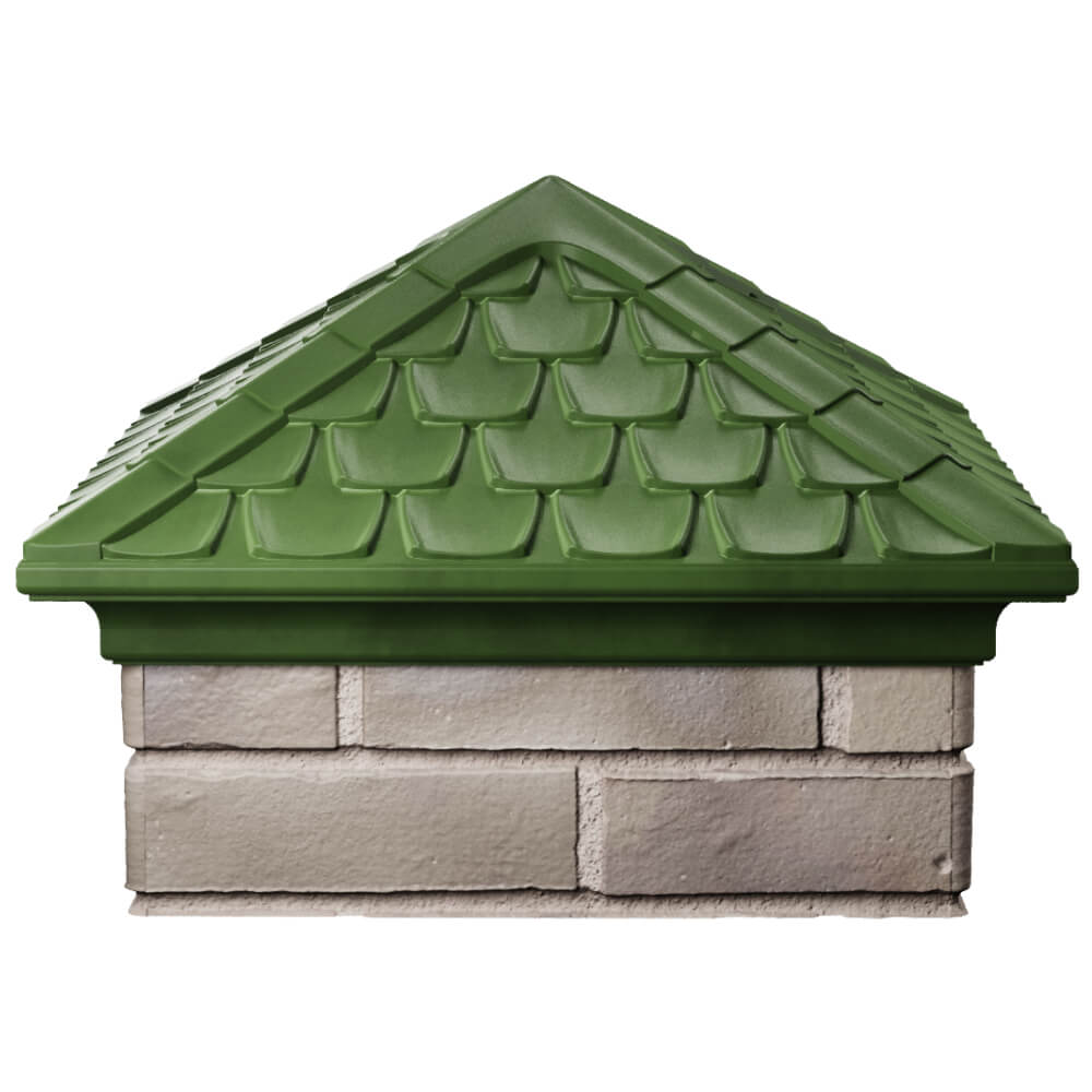 Колпак Zking Эльбрус Зеленый на столб 1.5х1.5 кирпича (385х385мм) Уфа фото
