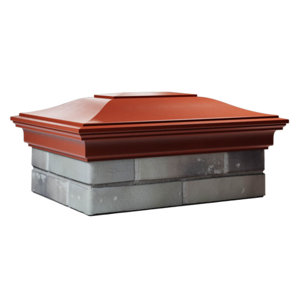 Колпак Zking Монблан Красный на столб 2х1.5 кирпича (515х385мм) в Уфе фото