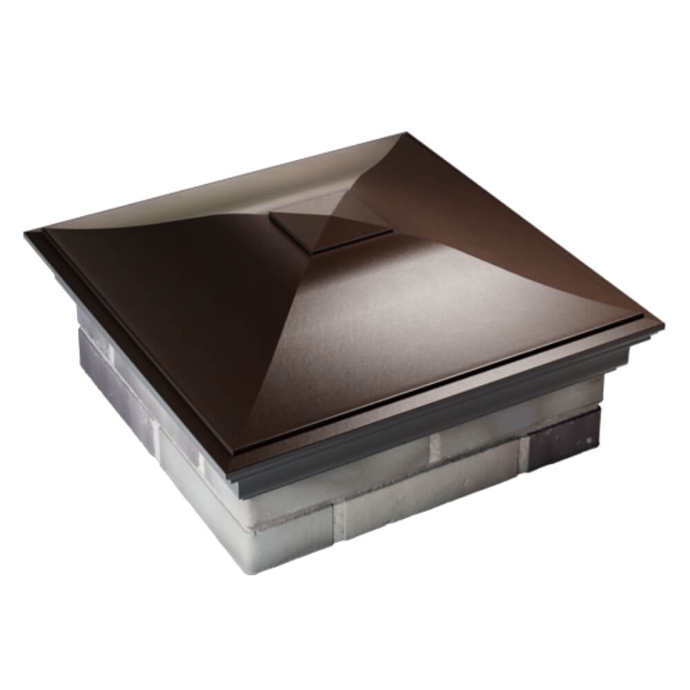 Колпак Zking Монблан Коричневый на столб 2х2 кирпича (515х515мм) Уфа фото