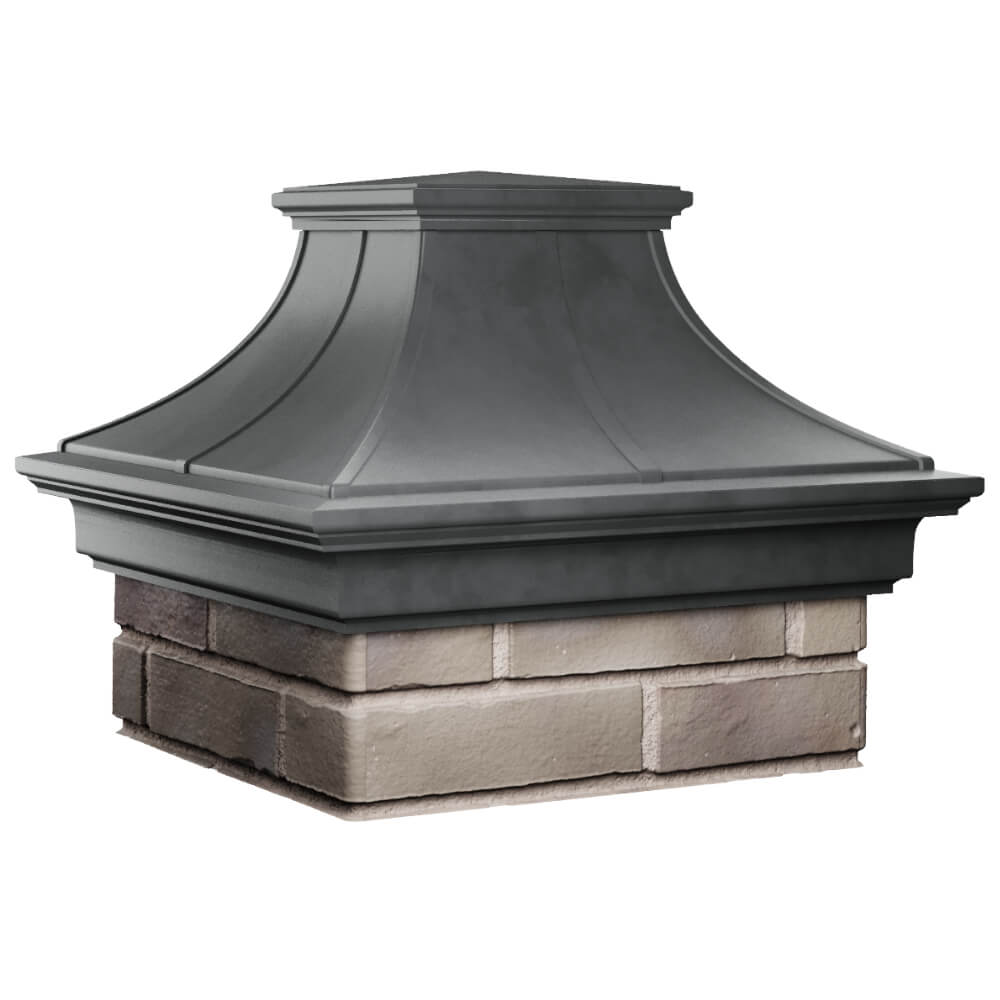 Колпак Zking Монблан Премиум Серый на столб 1.5х1.5 кирпича (385х385мм) в Уфе фото