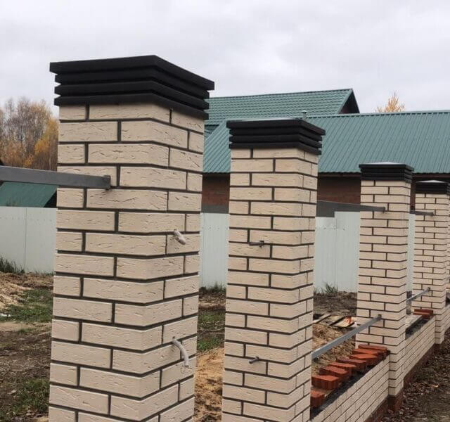 Колпак Zking Бона ХайТек Коричневый на столб 1.5х1.5 кирпича (385х385мм) в Уфе фото