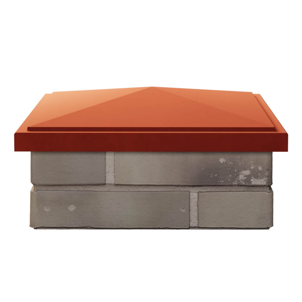 Колпак Zking БонаМоно Красный на столб 1.5х1.5 кирпича (385х385, 400х400мм) Уфа фото