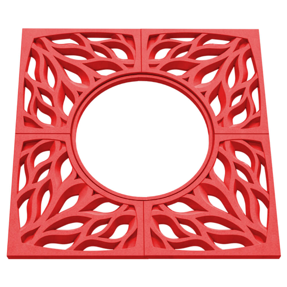 Приствольная решетка для дерева ZKING CRUST 1.2х1.2м Красная в Уфе фото