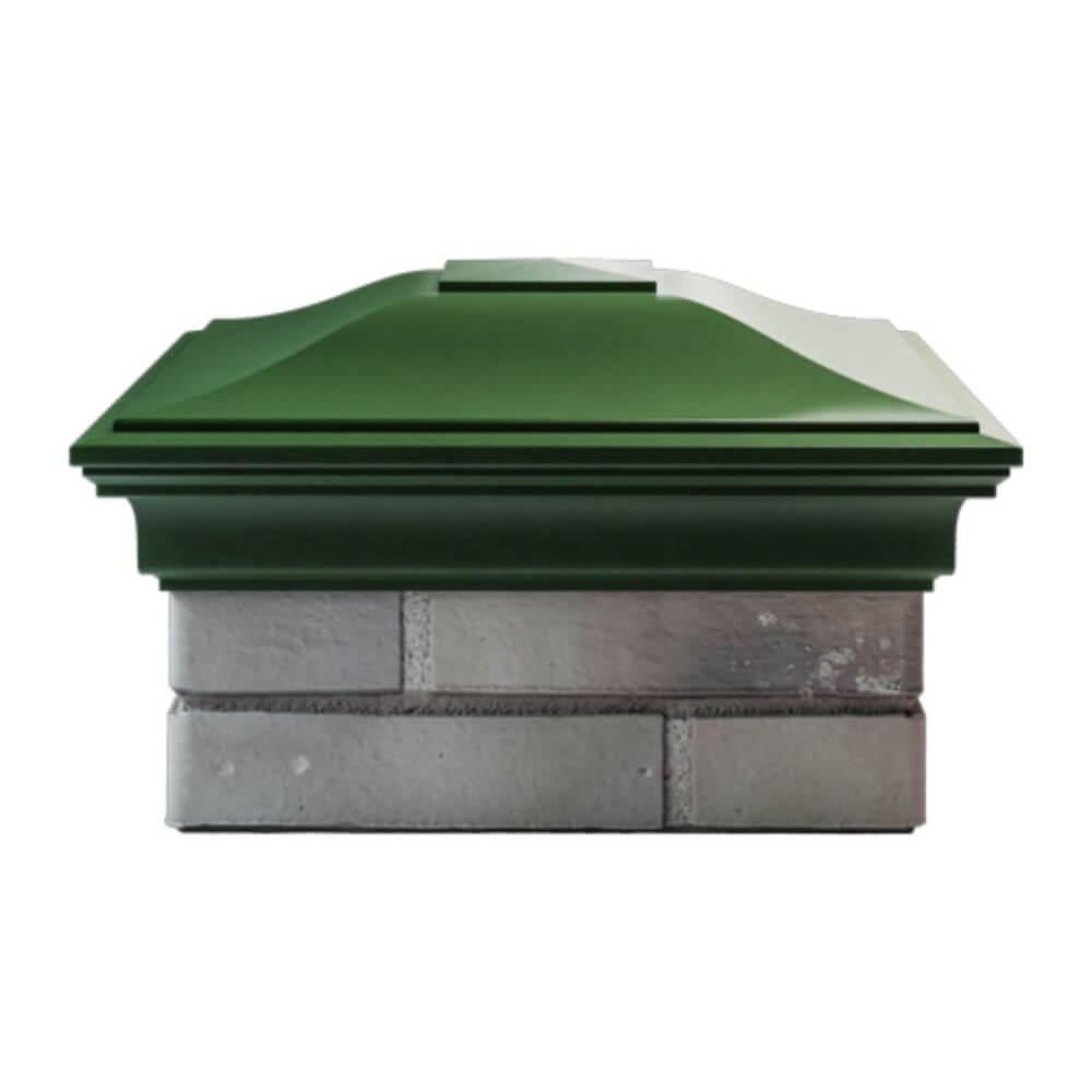 Колпак Zking Монблан Зеленый на столб 1.5х1.5 еврокирпича 0.7НФ (355х355мм) Уфа фото