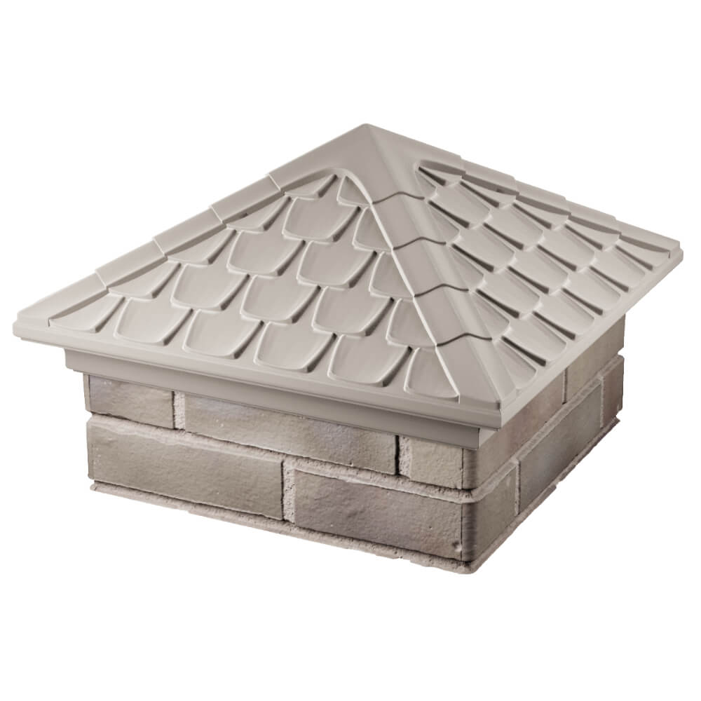 Колпак Zking Эльбрус Бежевый на столб 1.5х1.5 кирпича (385х385мм) в Уфе фото