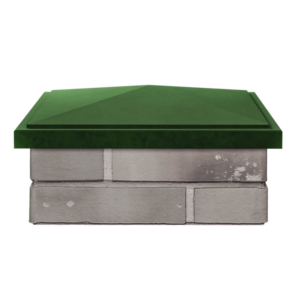 Колпак Zking БонаМоно Зеленый на столб 1.5х1.5 кирпича (385х385, 400х400мм) Уфа фото