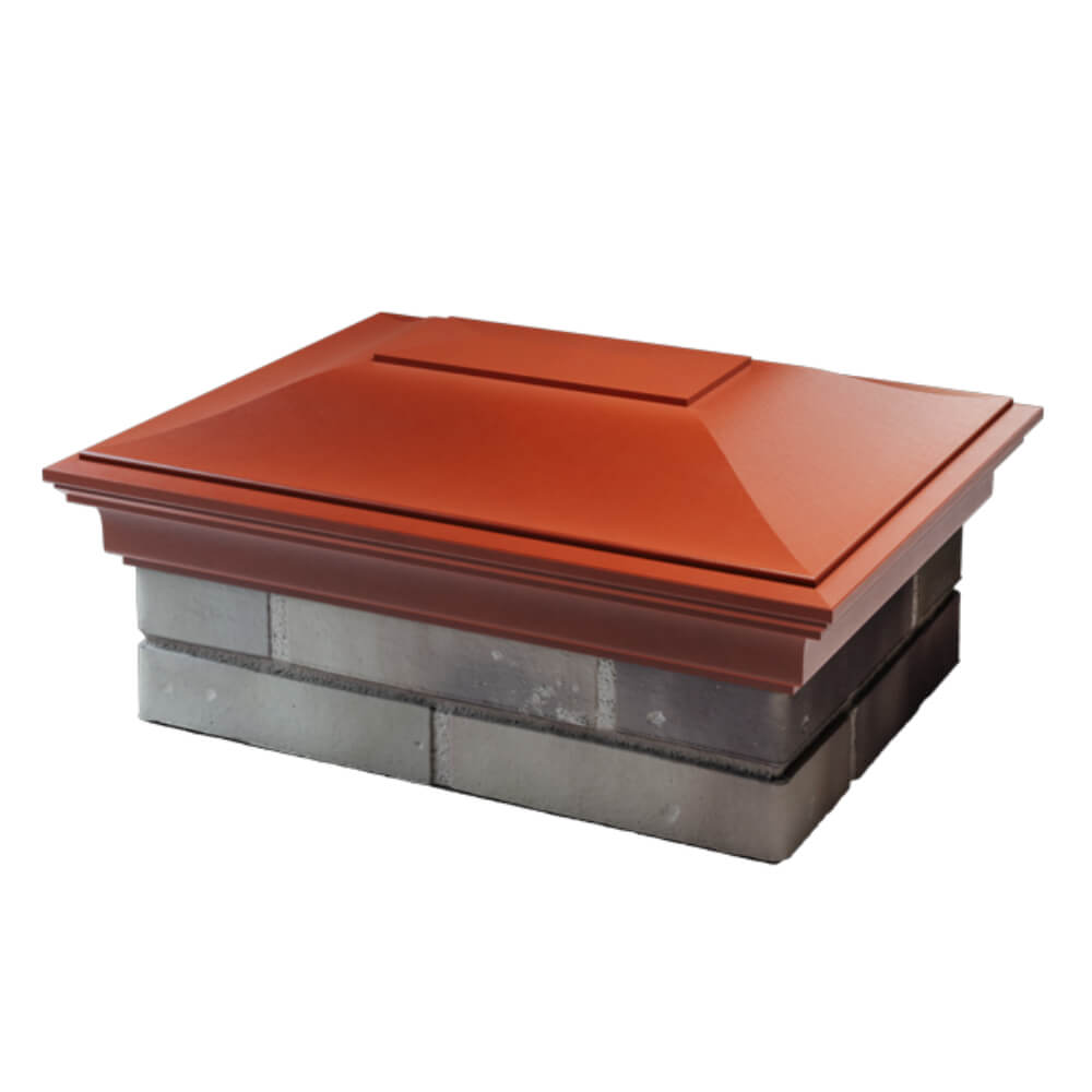 Колпак Zking Монблан Красный на столб 2х1.5 кирпича (515х385мм) в Уфе фото