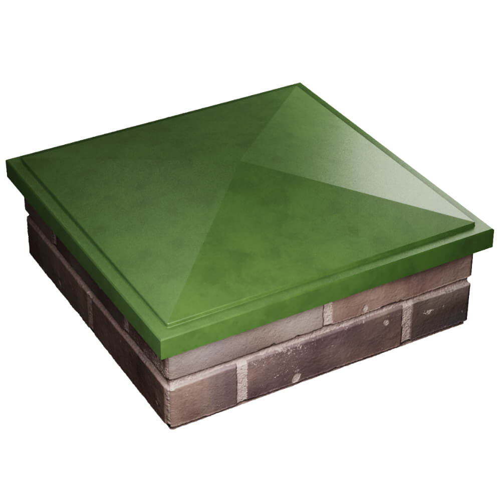 Колпак Zking БонаМоно Зеленый на столб 2х2 кирпича (515х515, 530х530мм) в Уфе фото